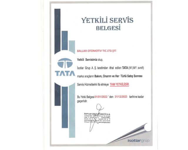 Yetkili Servis Belgesi